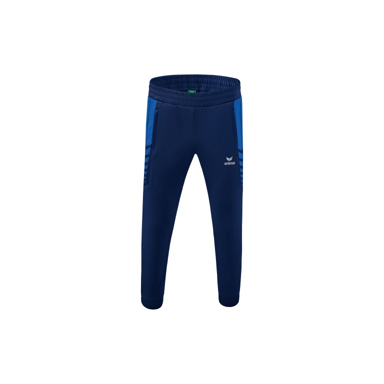 Erima Traingshose Six Wings Worker lang (100% Polyester, sportliche Passform) royalblau/navyblau Jungen